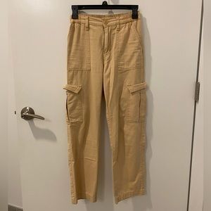 Straight Leg Tan Womens Stretch Cargos